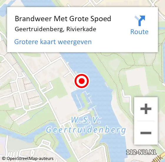 Locatie op kaart van de 112 melding: Brandweer Met Grote Spoed Naar Geertruidenberg, Rivierkade op 18 augustus 2022 14:27