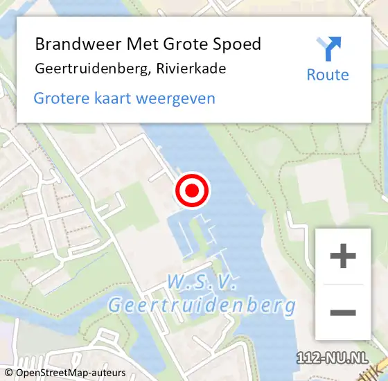 Locatie op kaart van de 112 melding: Brandweer Met Grote Spoed Naar Geertruidenberg, Rivierkade op 18 augustus 2022 14:29