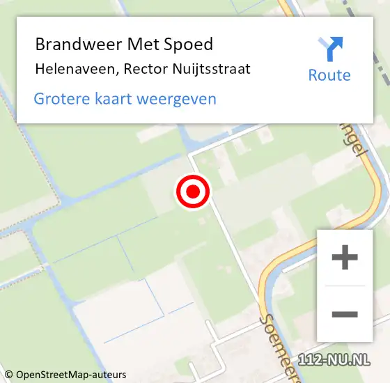 Locatie op kaart van de 112 melding: Brandweer Met Spoed Naar Helenaveen, Rector Nuijtsstraat op 18 augustus 2022 20:09