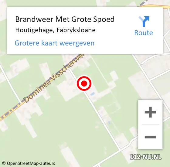 Locatie op kaart van de 112 melding: Brandweer Met Grote Spoed Naar Houtigehage, Fabryksloane op 19 augustus 2022 11:49