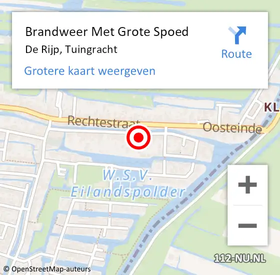 Locatie op kaart van de 112 melding: Brandweer Met Grote Spoed Naar De Rijp, Tuingracht op 20 augustus 2022 04:55