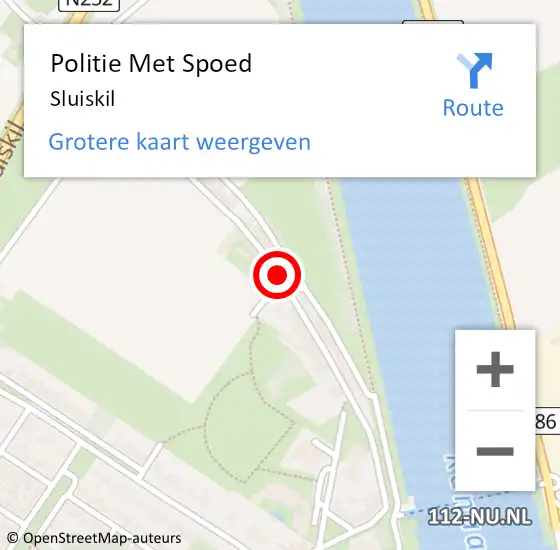 Locatie op kaart van de 112 melding: Politie Met Spoed Naar Sluiskil op 20 augustus 2022 05:11