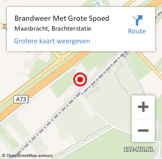 Locatie op kaart van de 112 melding: Brandweer Met Grote Spoed Naar Maasbracht, Brachterstatie op 20 augustus 2022 13:57