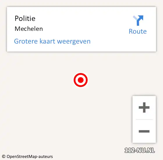Locatie op kaart van de 112 melding: Politie Mechelen op 27 juli 2014 01:12