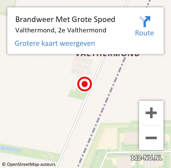 Locatie op kaart van de 112 melding: Brandweer Met Grote Spoed Naar Valthermond, 2e Valthermond op 20 augustus 2022 16:32