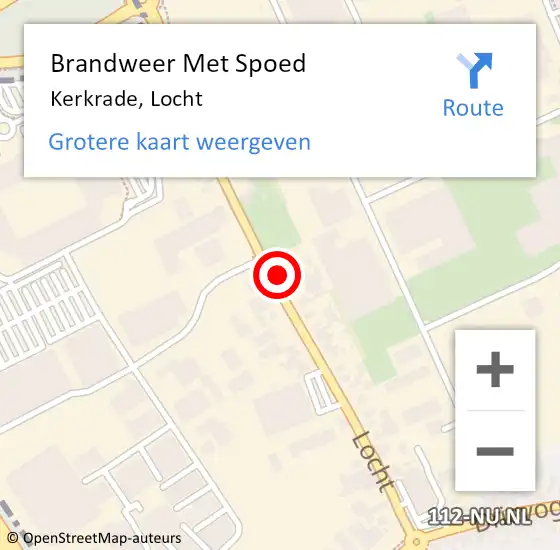 Locatie op kaart van de 112 melding: Brandweer Met Spoed Naar Kerkrade, Locht op 20 augustus 2022 16:46