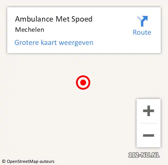 Locatie op kaart van de 112 melding: Ambulance Met Spoed Naar Mechelen op 27 juli 2014 02:14