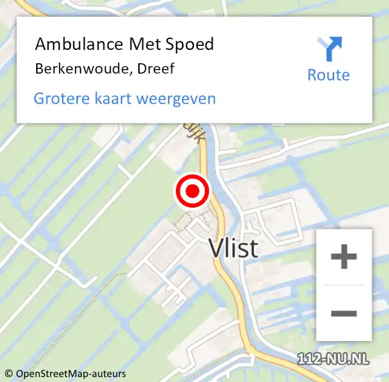 Locatie op kaart van de 112 melding: Ambulance Met Spoed Naar Berkenwoude, Dreef op 21 augustus 2022 01:21