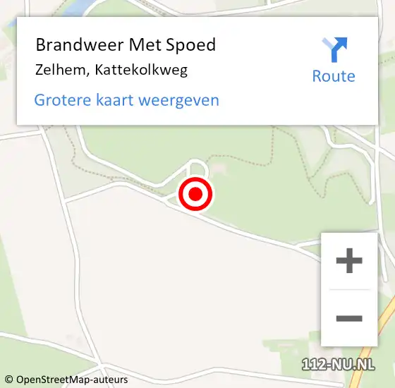 Locatie op kaart van de 112 melding: Brandweer Met Spoed Naar Zelhem, Kattekolkweg op 21 augustus 2022 01:46