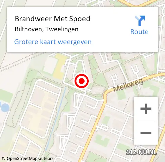 Locatie op kaart van de 112 melding: Brandweer Met Spoed Naar Bilthoven, Tweelingen op 21 augustus 2022 05:05