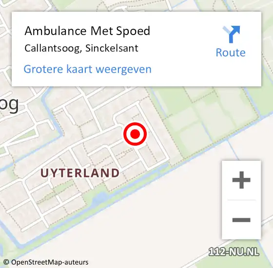 Locatie op kaart van de 112 melding: Ambulance Met Spoed Naar Callantsoog, Sinckelsant op 21 augustus 2022 11:31