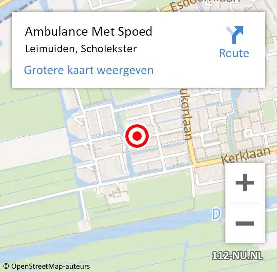 Locatie op kaart van de 112 melding: Ambulance Met Spoed Naar Leimuiden, Scholekster op 21 augustus 2022 14:30