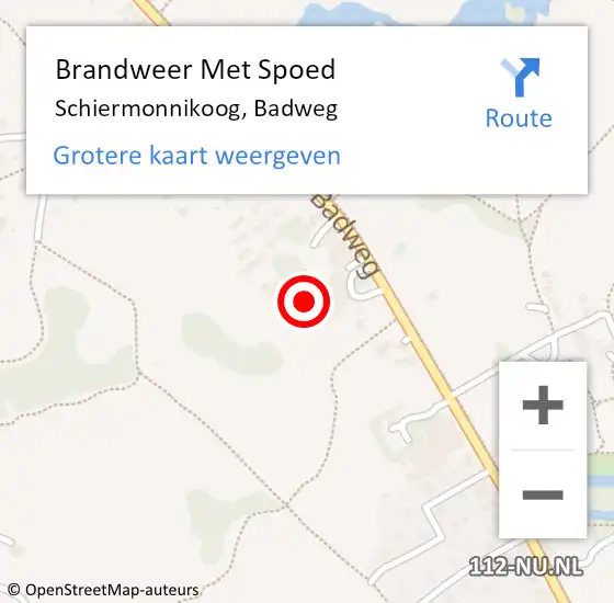 Locatie op kaart van de 112 melding: Brandweer Met Spoed Naar Schiermonnikoog, Badweg op 21 augustus 2022 15:55