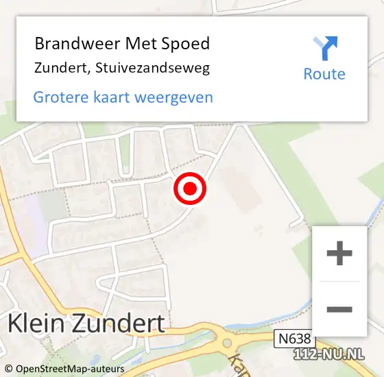 Locatie op kaart van de 112 melding: Brandweer Met Spoed Naar Zundert, Stuivezandseweg op 21 augustus 2022 15:59