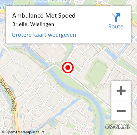 Locatie op kaart van de 112 melding: Ambulance Met Spoed Naar Brielle, Wielingen op 22 augustus 2022 00:43