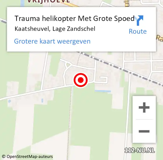 Locatie op kaart van de 112 melding: Trauma helikopter Met Grote Spoed Naar Kaatsheuvel, Lage Zandschel op 22 augustus 2022 03:36