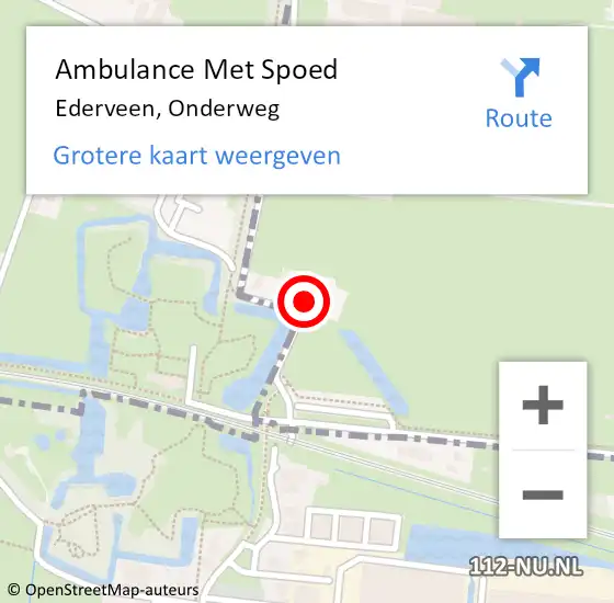 Locatie op kaart van de 112 melding: Ambulance Met Spoed Naar Ederveen, Onderweg op 22 augustus 2022 11:07