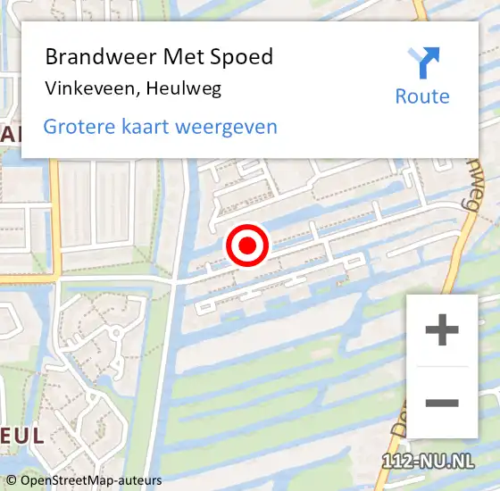 Locatie op kaart van de 112 melding: Brandweer Met Spoed Naar Vinkeveen, Heulweg op 22 augustus 2022 13:50