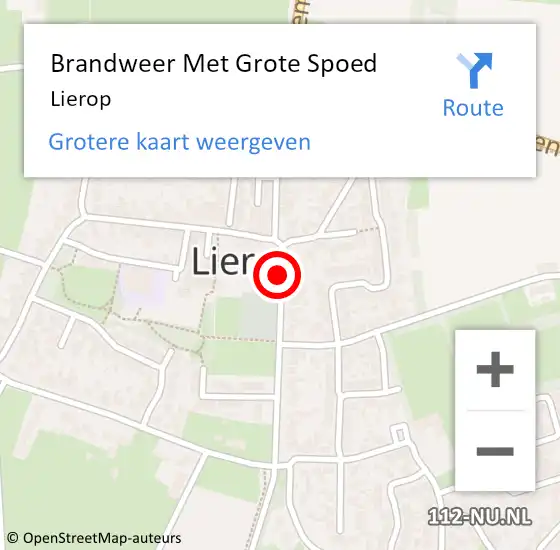 Locatie op kaart van de 112 melding: Brandweer Met Grote Spoed Naar Lierop op 22 augustus 2022 16:21