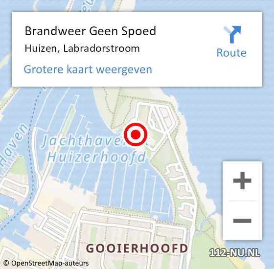 Locatie op kaart van de 112 melding: Brandweer Geen Spoed Naar Huizen, Labradorstroom op 22 augustus 2022 22:17