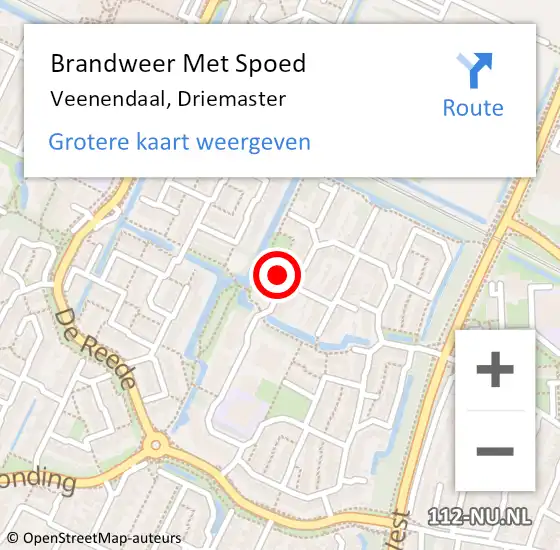 Locatie op kaart van de 112 melding: Brandweer Met Spoed Naar Veenendaal, Driemaster op 23 augustus 2022 05:17