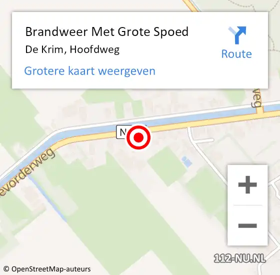 Locatie op kaart van de 112 melding: Brandweer Met Grote Spoed Naar De Krim, Hoofdweg op 23 augustus 2022 11:03