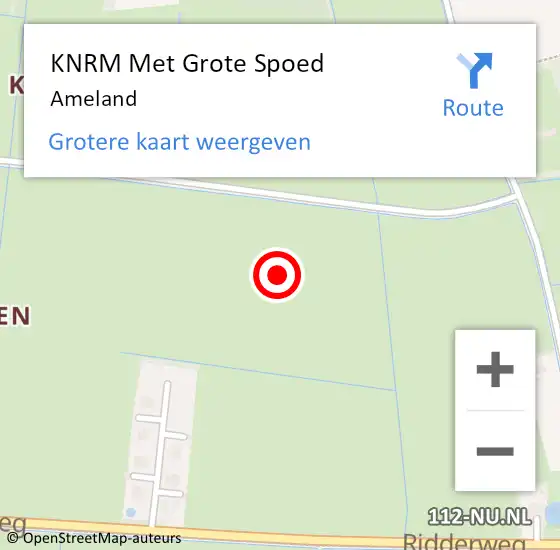 Locatie op kaart van de 112 melding: KNRM Met Grote Spoed Naar Ameland op 23 augustus 2022 11:10