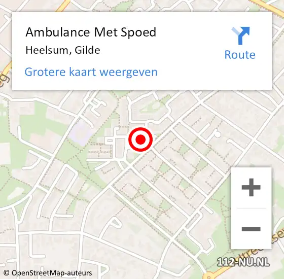 Locatie op kaart van de 112 melding: Ambulance Met Spoed Naar Heelsum, Gilde op 23 augustus 2022 11:16