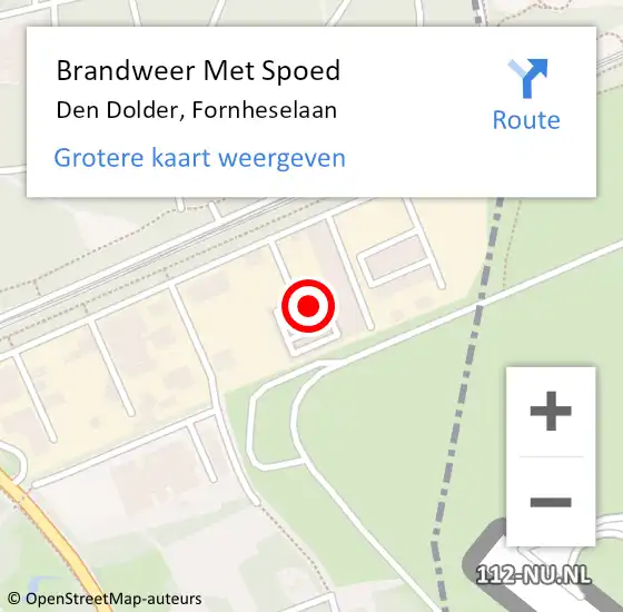 Locatie op kaart van de 112 melding: Brandweer Met Spoed Naar Den Dolder, Fornheselaan op 23 augustus 2022 11:17