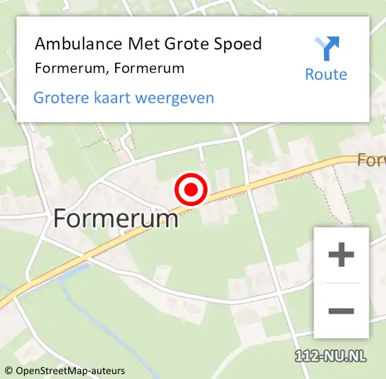 Locatie op kaart van de 112 melding: Ambulance Met Grote Spoed Naar Formerum, Formerum op 27 juli 2014 11:32