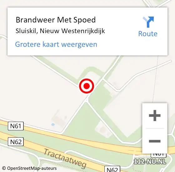 Locatie op kaart van de 112 melding: Brandweer Met Spoed Naar Sluiskil, Nieuw Westenrijkdijk op 23 augustus 2022 16:24