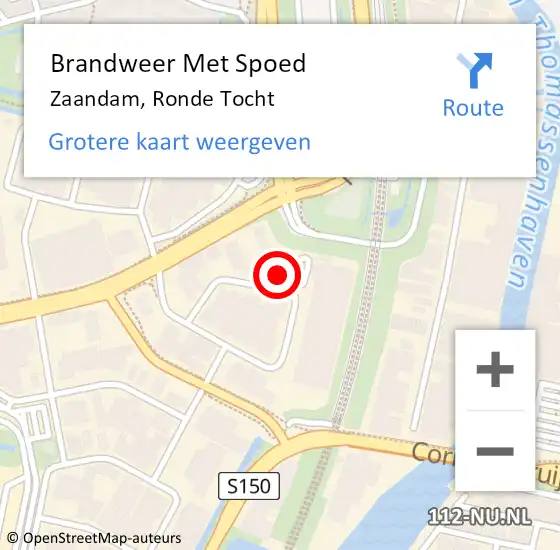 Locatie op kaart van de 112 melding: Brandweer Met Spoed Naar Zaandam, Ronde Tocht op 23 augustus 2022 16:48