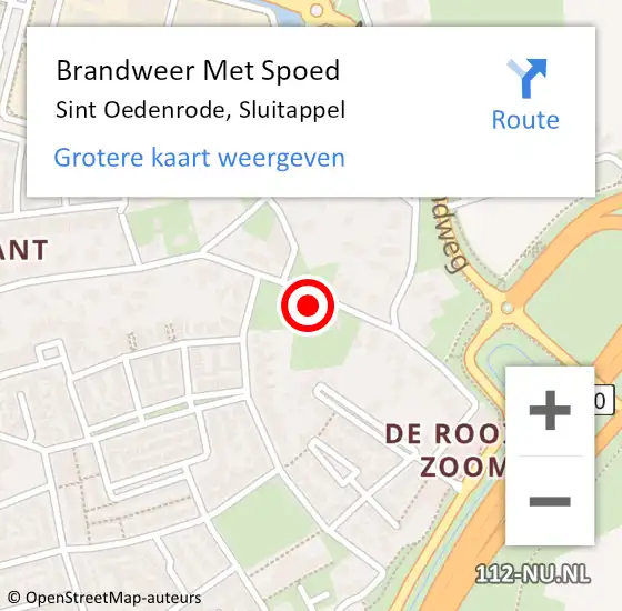 Locatie op kaart van de 112 melding: Brandweer Met Spoed Naar Sint Oedenrode, Sluitappel op 23 augustus 2022 23:29