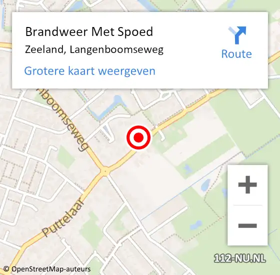 Locatie op kaart van de 112 melding: Brandweer Met Spoed Naar Zeeland, Langenboomseweg op 24 augustus 2022 07:26