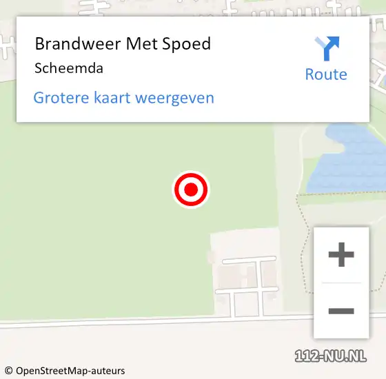 Locatie op kaart van de 112 melding: Brandweer Met Spoed Naar Scheemda op 24 augustus 2022 08:52