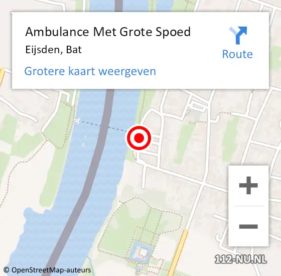 Locatie op kaart van de 112 melding: Ambulance Met Grote Spoed Naar Eijsden, Bat op 27 juli 2014 14:15