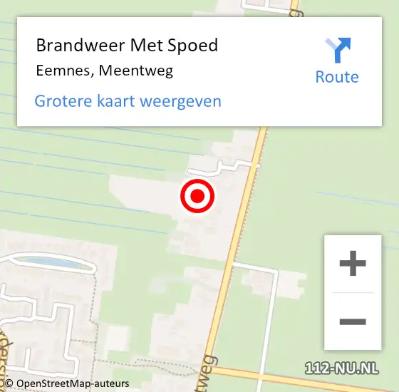 Locatie op kaart van de 112 melding: Brandweer Met Spoed Naar Eemnes, Meentweg op 24 augustus 2022 19:37