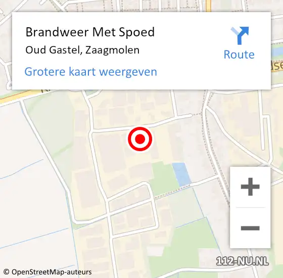 Locatie op kaart van de 112 melding: Brandweer Met Spoed Naar Oud Gastel, Zaagmolen op 25 augustus 2022 12:30