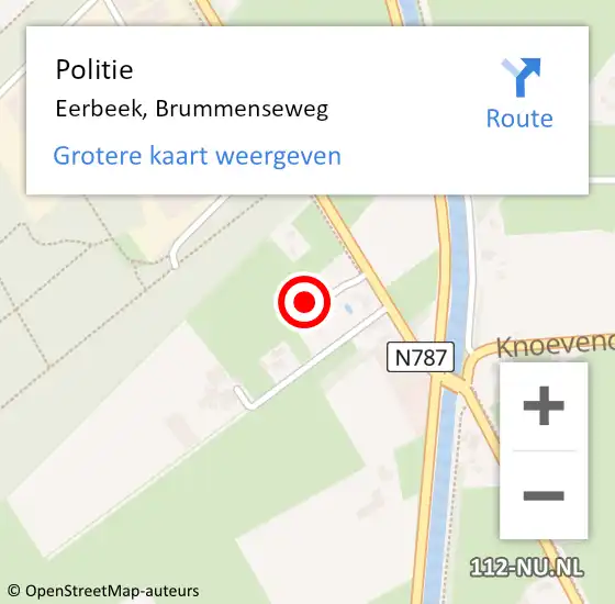 Locatie op kaart van de 112 melding: Politie Eerbeek, Brummenseweg op 25 augustus 2022 13:41