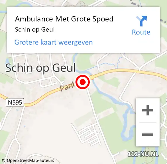 Locatie op kaart van de 112 melding: Ambulance Met Grote Spoed Naar Schin op Geul op 27 juli 2014 15:47