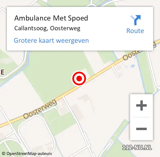 Locatie op kaart van de 112 melding: Ambulance Met Spoed Naar Callantsoog, Oosterweg op 25 augustus 2022 15:19