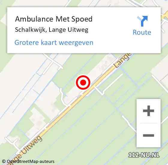 Locatie op kaart van de 112 melding: Ambulance Met Spoed Naar Schalkwijk, Lange Uitweg op 27 juli 2014 16:22