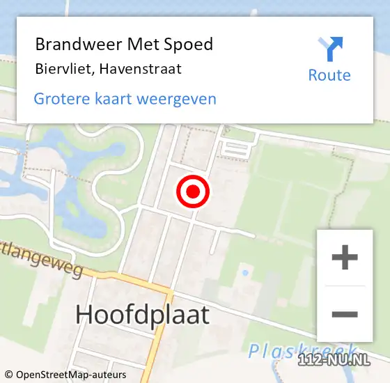 Locatie op kaart van de 112 melding: Brandweer Met Spoed Naar Biervliet, Havenstraat op 25 augustus 2022 19:41