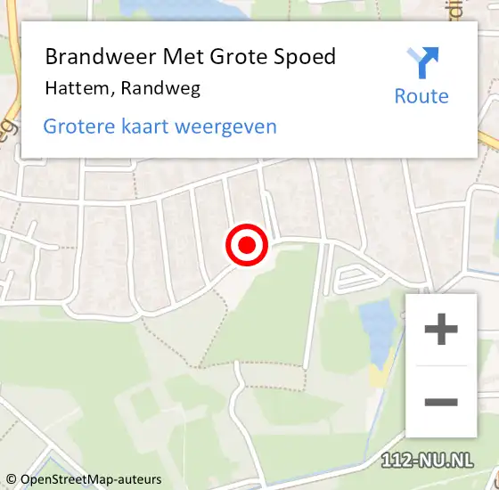 Locatie op kaart van de 112 melding: Brandweer Met Grote Spoed Naar Hattem, Randweg op 25 augustus 2022 19:46