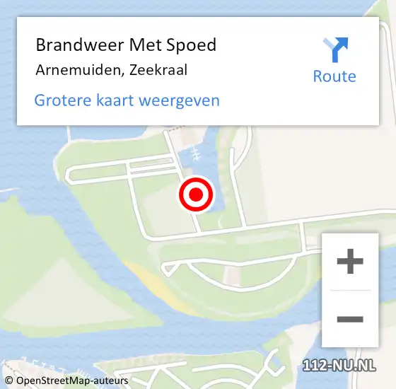 Locatie op kaart van de 112 melding: Brandweer Met Spoed Naar Arnemuiden, Zeekraal op 25 augustus 2022 20:55