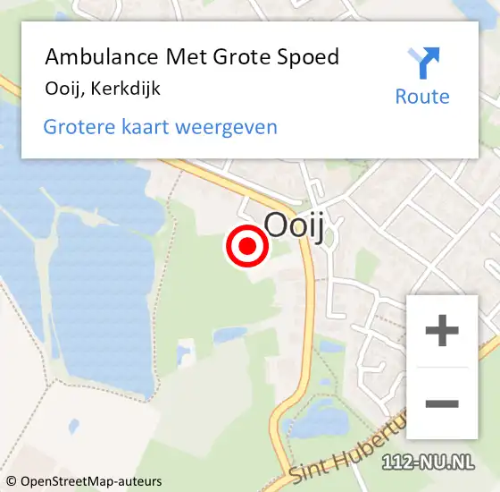 Locatie op kaart van de 112 melding: Ambulance Met Grote Spoed Naar Ooij, Kerkdijk op 26 augustus 2022 05:18