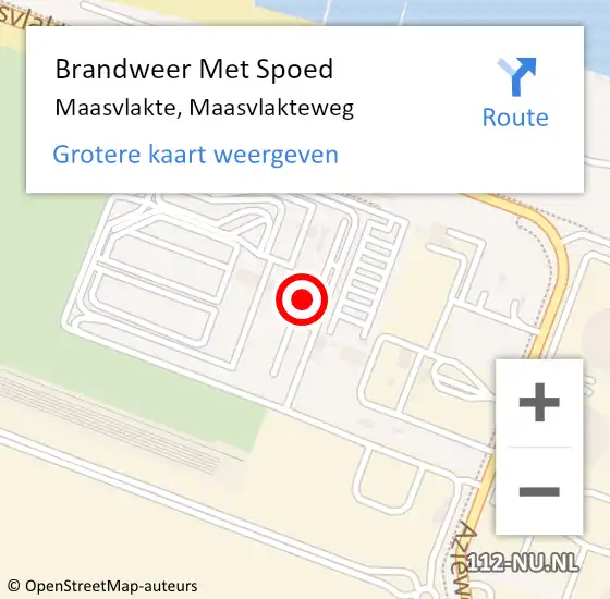 Locatie op kaart van de 112 melding: Brandweer Met Spoed Naar Maasvlakte, Maasvlakteweg op 26 augustus 2022 09:10