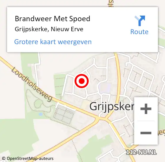 Locatie op kaart van de 112 melding: Brandweer Met Spoed Naar Grijpskerke, Nieuw Erve op 26 augustus 2022 12:35