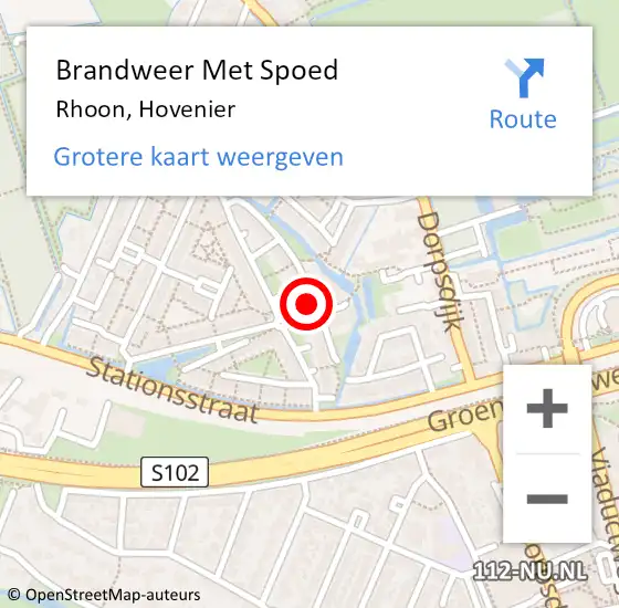 Locatie op kaart van de 112 melding: Brandweer Met Spoed Naar Rhoon, Hovenier op 26 augustus 2022 22:17