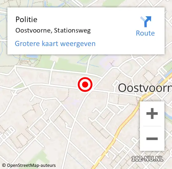 Locatie op kaart van de 112 melding: Politie Oostvoorne, Stationsweg op 27 augustus 2022 06:51